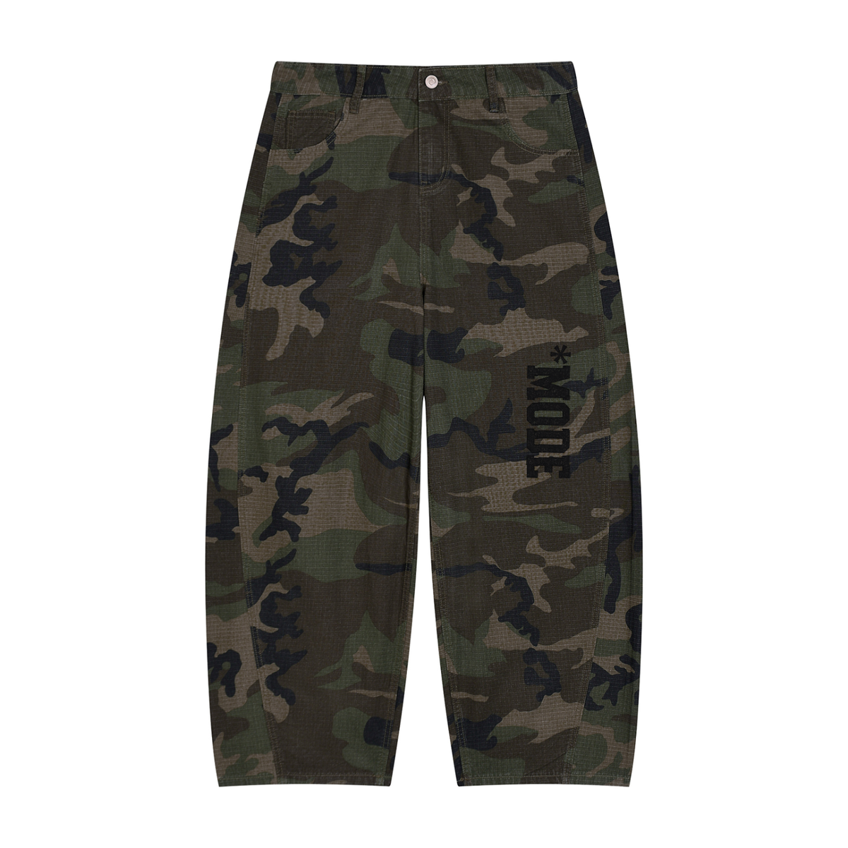 Men’s Camo Barrel Leg Cargo Pants