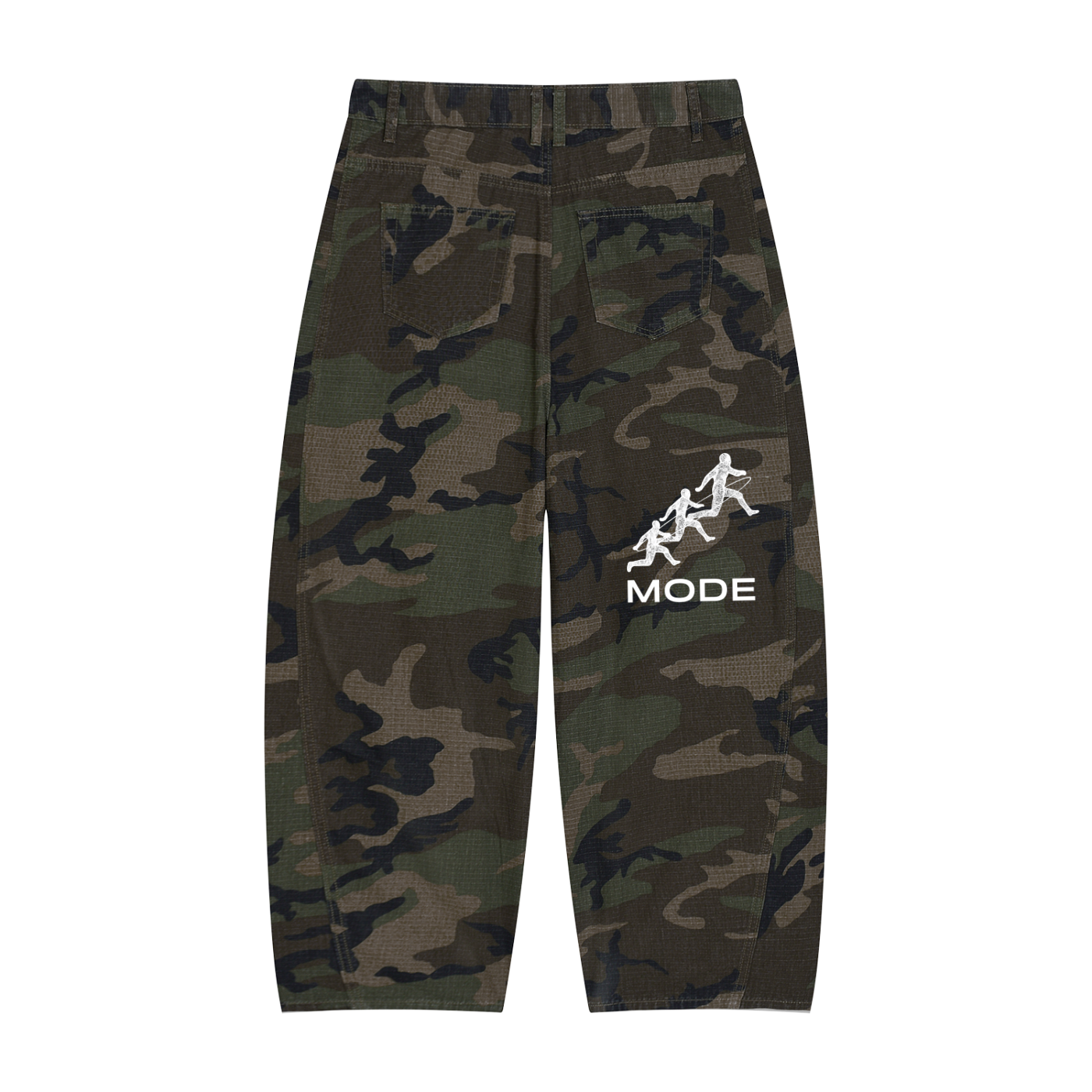 Men’s Camo Barrel Leg Cargo Pants