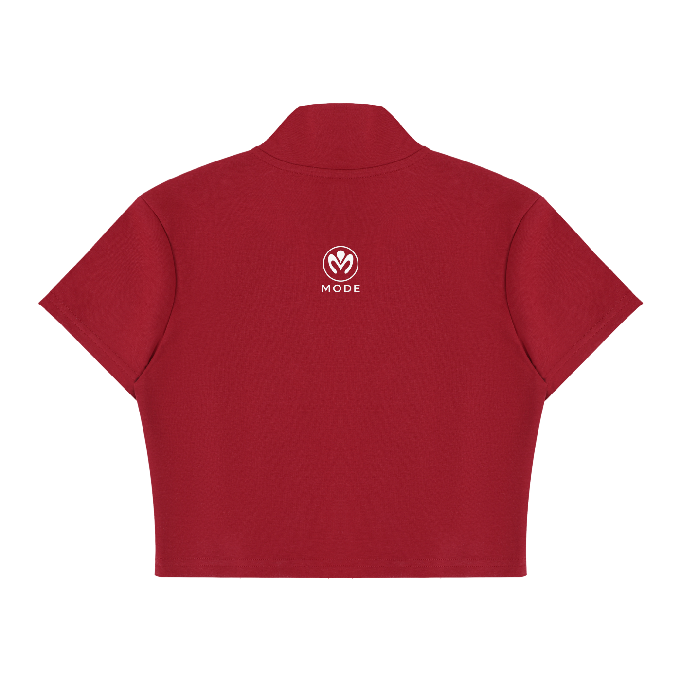Mode Gallery Women's Cropped Zip Short Sleeve T-Shirt