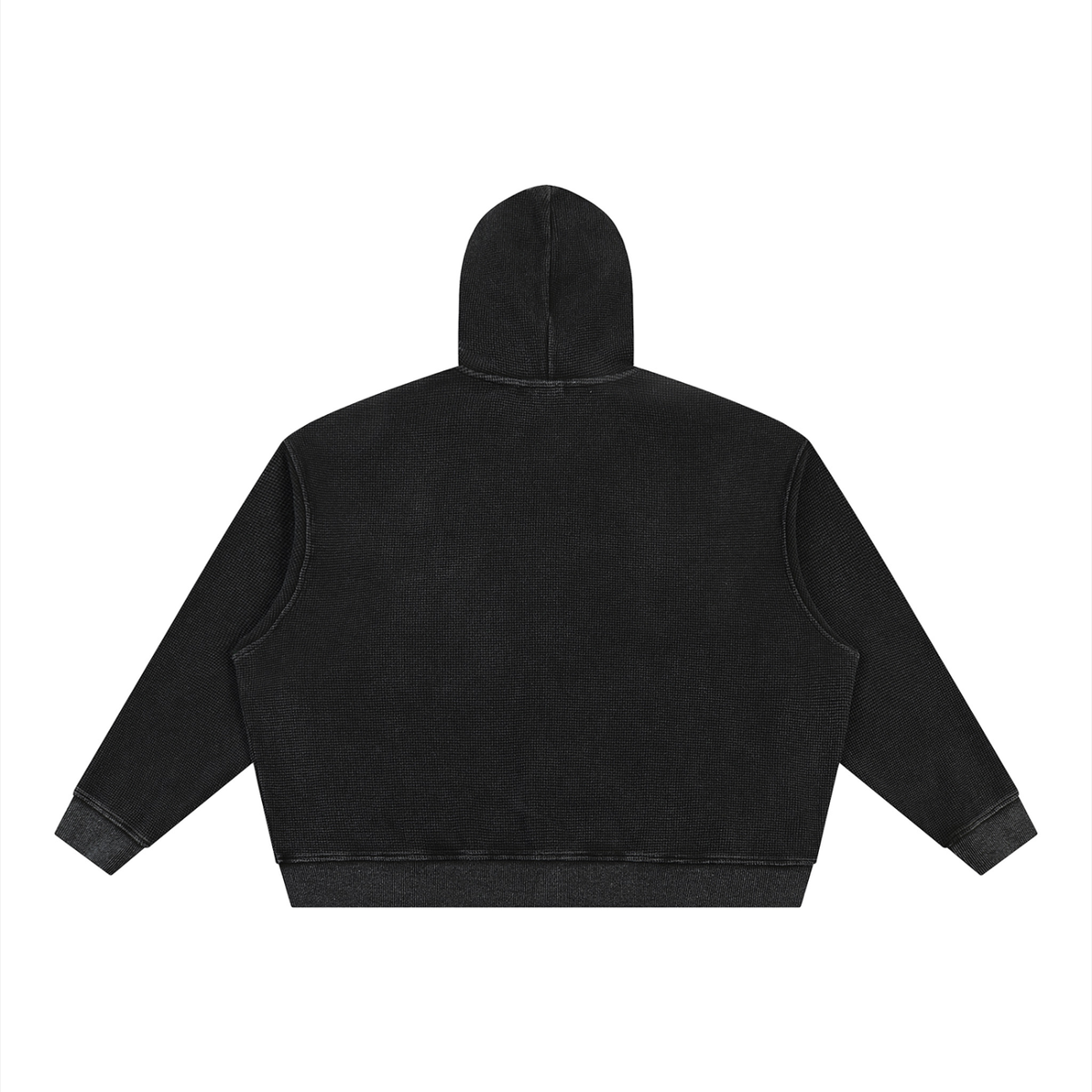 Unisex Vintage Wash "MG" Waffle Full Zip Hoodie
