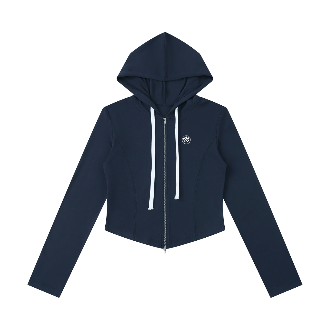 Mode Gallery Women's Slim Cropped Full Zip Hoodie