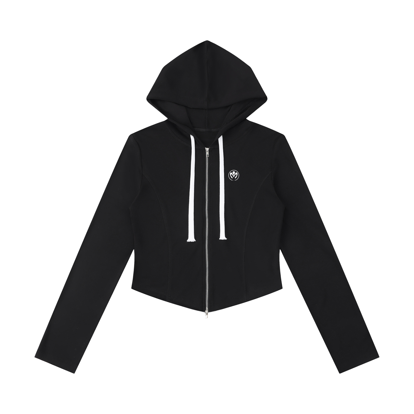 Mode Gallery Women's Slim Cropped Full Zip Hoodie