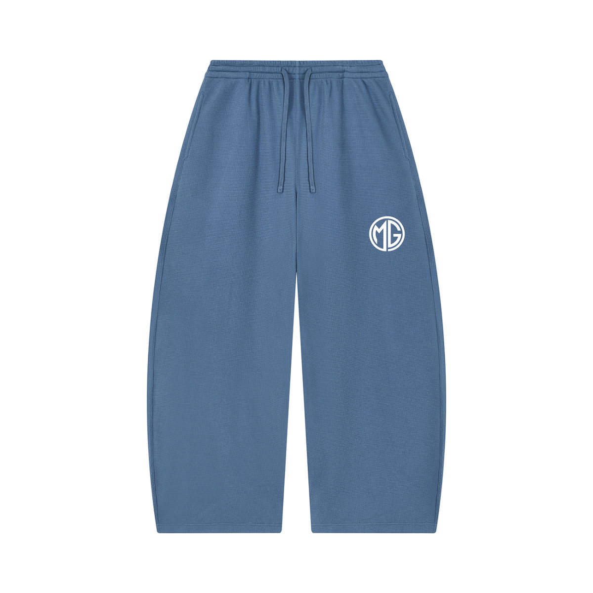Unisex Waffle Barrel Leg Pants