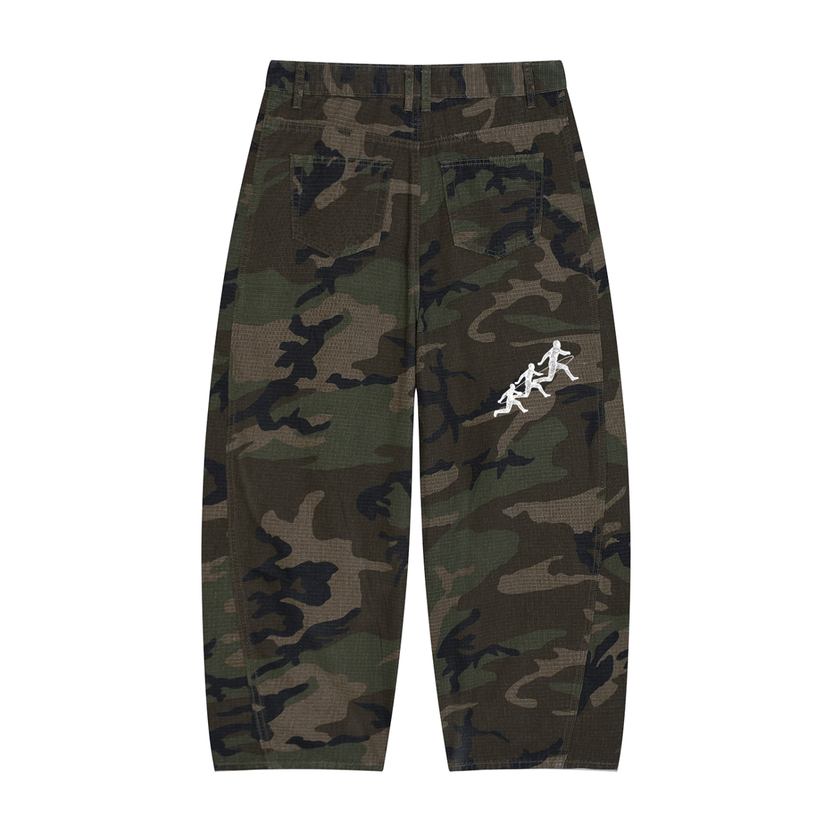 Men’s Camo Barrel Leg Cargo Pants