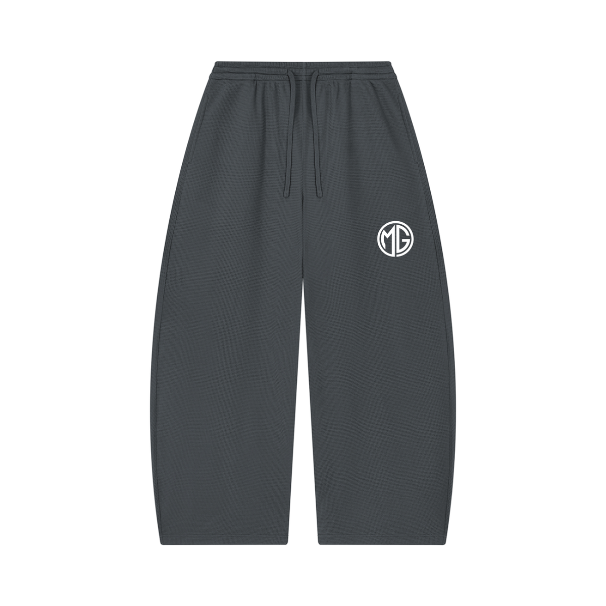 Unisex Waffle Barrel Leg Pants