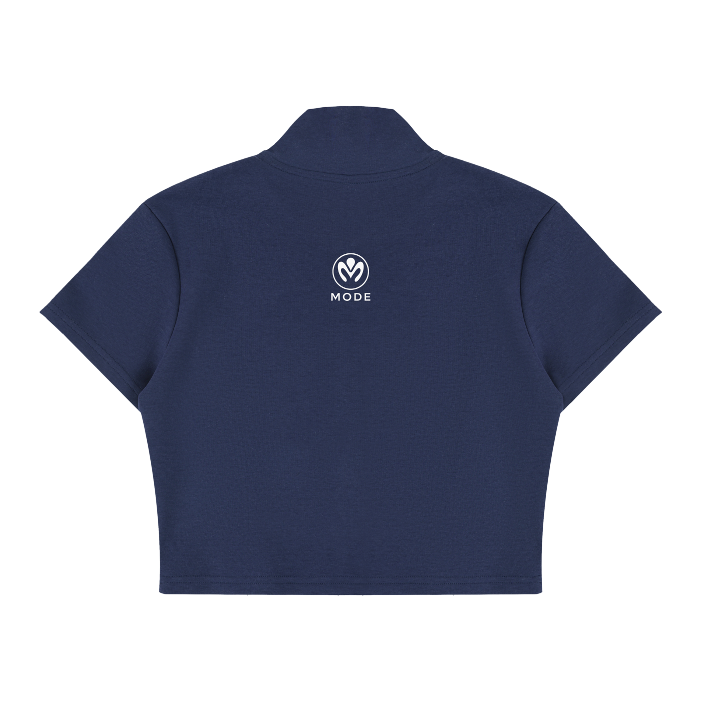 Mode Gallery Women's Cropped Zip Short Sleeve T-Shirt