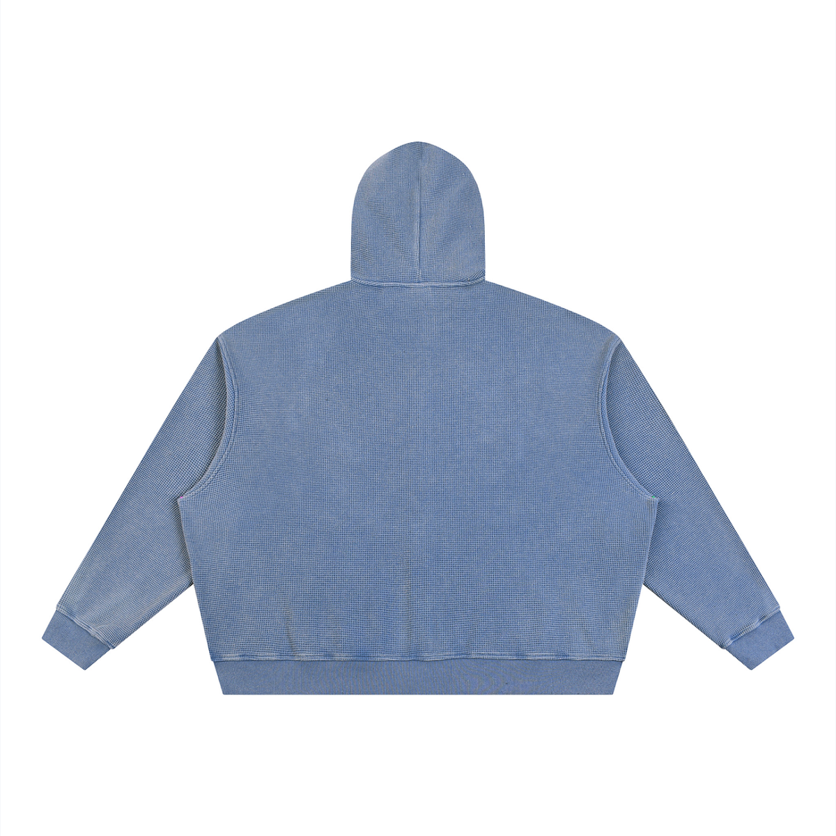 Unisex Vintage Wash "MG" Waffle Full Zip Hoodie
