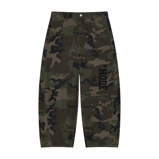 Men’s Camo Barrel Leg Cargo Pants